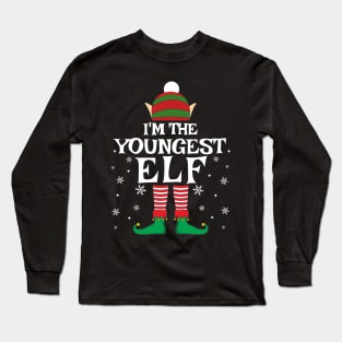 I'm The Youngest Elf Matching Family Christmas Gifts Long Sleeve T-Shirt
